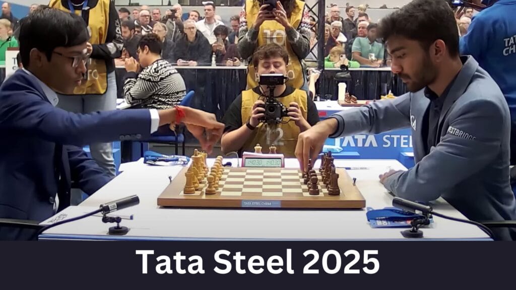 Gukesh D and Praggnanandhaa R in an intense match at Tata Steel Chess 2025 in Wijk aan Zee.