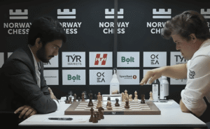 D Gukesh Playing against Magnus Carlsen